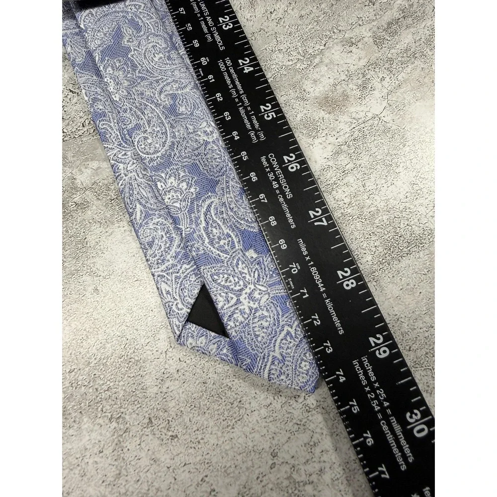 Taylor & Wright Polyester Tie Mens One Size Blue Paisley‎ Made In China Necktie
